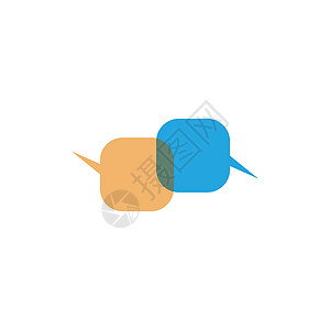 语音气泡标志模板矢量 ico团体橙子插图卡通片风俗话框说话艺术网络讨论插画