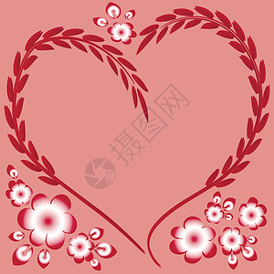 情人节 情人节 情人节的明信片 设计元件项目花朵笔记本框架礼物植物插图图书背景图片