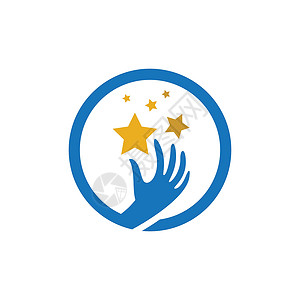 拍个星星logo ico天空蓝色成就男人插图白色创造力庆典生活教育背景图片