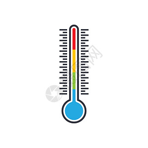 温度计矢量图标插图科学温度指标季节天气摄氏度乐器气象测量背景图片