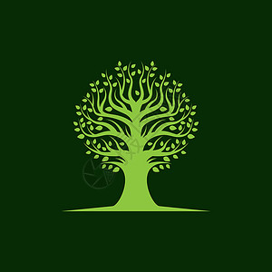 树图标标志矢量图标生态木头生活绘画环境插图叶子植物植物学标识背景图片