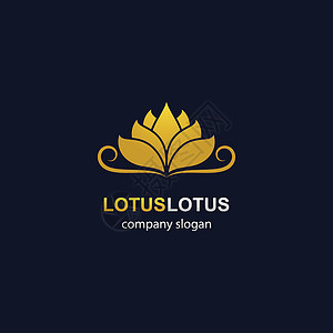 Lotus 标识模板矢量图标艺术农场温泉叶子金子奢华精品酒店首饰珠宝植物背景图片