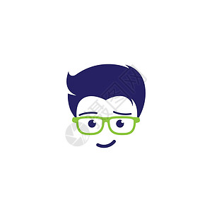 Geek 标志图像男生代码商业爱好者教育学习公司标识品牌插图背景图片