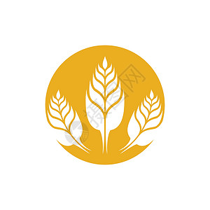 小麦标志图片面包插图白色黄色收成标识植物农场玉米农业背景图片