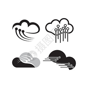 云标志 vecto商业天空数据蓝色技术网络贮存插图公司互联网背景图片