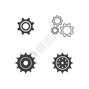 四个齿轮素材齿轮标志模板 vecto引擎机械技术工程插图标识商业服务力量车轮设计图片
