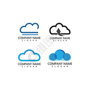 云标志 vecto网站技术贮存插图下载网络创造力公司计算数据背景图片
