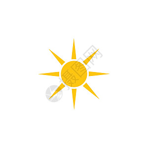 太阳插画日志日出商业标识阳光地平线黄色海浪天气日落白色背景图片