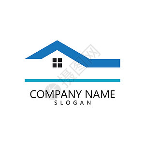 物业标志模板商业公司房子投资徽标贷款销售插图公寓金融背景图片