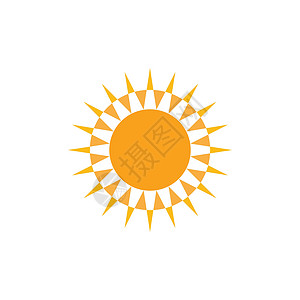 太阳图示标志黄色日出公司天气标识日落艺术插图商业白色背景图片