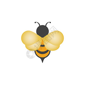 白色蜂蜜蜜蜂标志模板 vecto商业蜂巢昆虫农场标识草本六边形字母黄色细胞插画