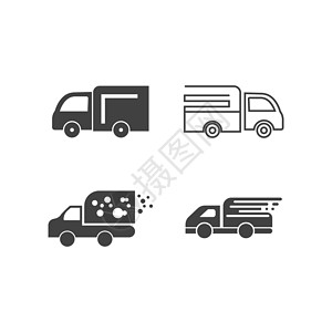 车的标志快速交付标志图标汽车速度导游技术后勤送货运输商业货物车辆插画