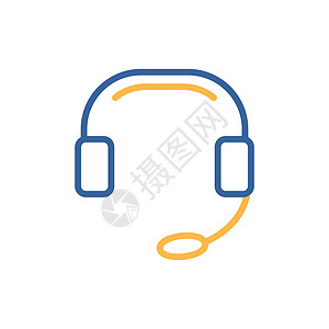 呼叫中心图标 支持签名热线服务电话讲话代理人操作员助手电子商务商业耳机背景图片