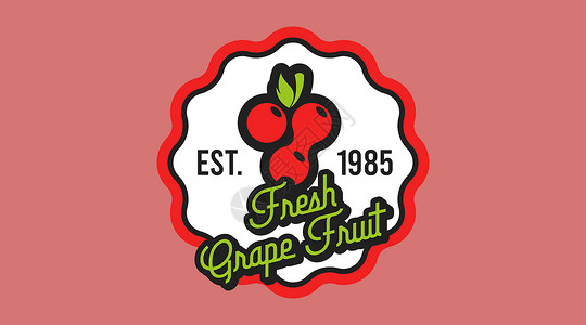 菜单样式Retro 样式中的新葡萄Logo概念酒吧身份饮料品牌餐厅标识浆果产品艺术收成背景