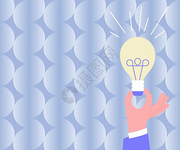 升级新装备手持灯与正式装备提出项目的新想法 商业手掌显示灯泡用一只手展示新技术 灯泡提出另一种意见环境创造力设备男人发明绘画创新电源蓝色想设计图片