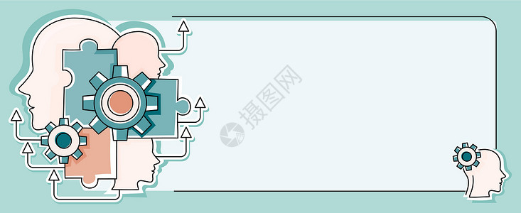 多头凤尾多头齿轮显示技术理念 大脑符号设计中的齿轮显示机械和技术理念工程师计算机人士蓝色团队机器人卡通片创造力墙纸职业设计图片