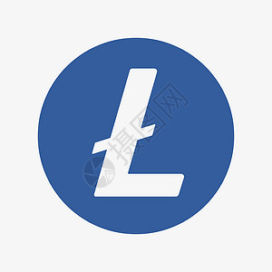 莱特兄弟飞机Litecoin 的矢量标识 LTC 图标 加密货币设计图片