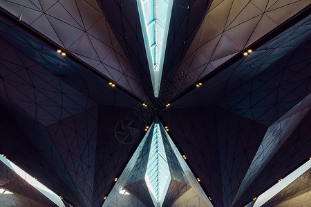 建筑结构的抽象三角角 抽象的颜色和设计 建筑细节和设计 孤立的体系结构细节几何学几何背景光影极简城市建筑设计黑与白立面摄影背景图片