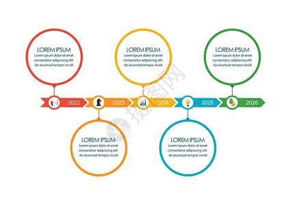流程顺序时间线图表信息插画