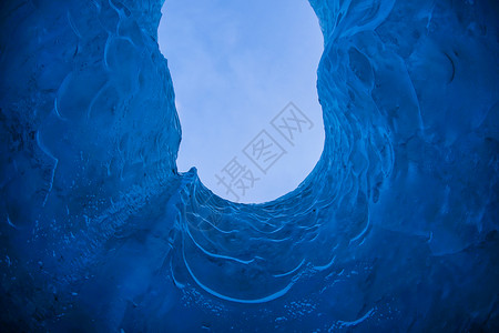 冰洞超级蓝冰岛瓦特纳约克托尔冰山洞穴蓝色冰川高清图片