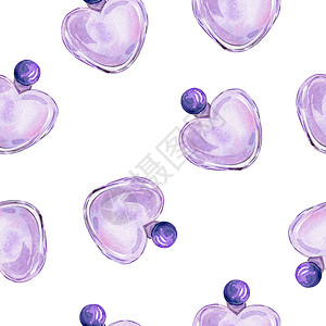 在白色背景上提取紫色香水瓶 用于织物 纺织 剪布 包装纸 促动等活动; 涂料背景图片