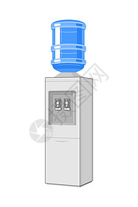 冷却水图标分离 水的撒布器 塑料瓶装矢量插图高清图片