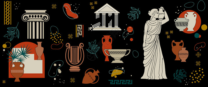 希腊艺术古老的数字高清图片