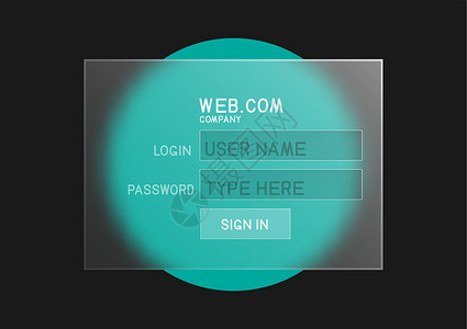 登录密码模板中的玻璃形态符号Name背景图片