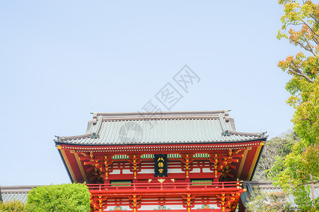 幡冈哈奇曼古的图像建筑学牌坊新年绳索神社飞溅绳街景寺庙贺卡世界遗产背景