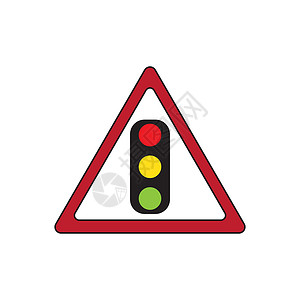 道路上的红绿灯灯光交通图标红色路口控制红绿灯运输信号安全警告速度禁令设计图片