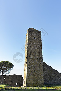 意大利菲奥伦蒂诺的防御塔高清图片