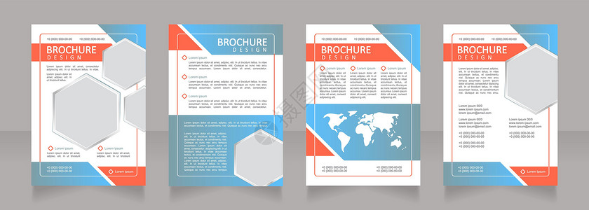 手册标签能源消耗和环境空白小册子设计插画