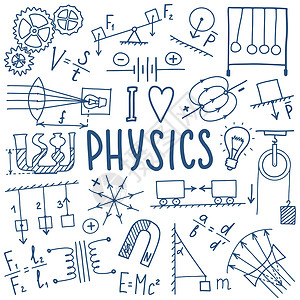 速写图历史符号图标集 科学主题涂鸦设计 教育和学习概念 返回学校用于笔记本的粗略背景 而不是纸板和草图手册热力学力学教科书方案手绘理论设计图片
