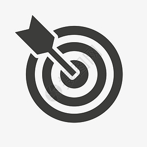 镖钯目标图标 商业目标矢量黑符号插画