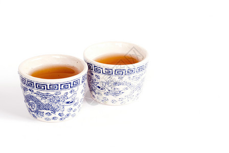 白色背景的中国茶杯液体制品仪式草本饮料文化陶瓷陶器背景图片