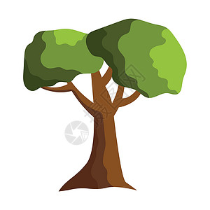 白色背景上的绿树摘要  矢量墙纸插图标识叶子生态花园森林卡片木头绘画背景图片