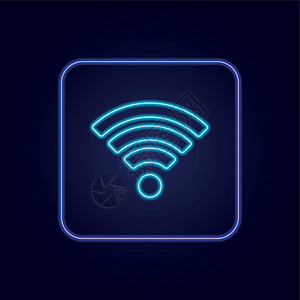 美丽的时尚色彩多彩的无线wifi 图标 - 矢量背景图片