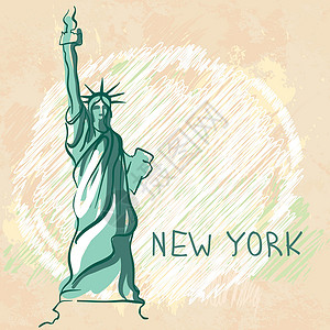 世界著名里程碑系列 自由女神像 美国纽约设计图片