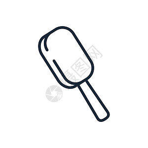 冰糖牛奶炖木瓜白色背景上隔绝的时尚薄细线冰淇淋图标  矢量收藏锥体艺术香草产品奶制品巧克力甜点味道茶点插画