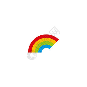 找彩虹的降落伞彩虹图标徽标设计插图模板商业太阳技术光谱标识公司地球互联网办公室工作室插画