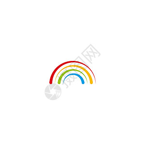 彩虹图标徽标设计插图模板工作室公司太阳圆圈商业身份天空互联网技术办公室背景图片