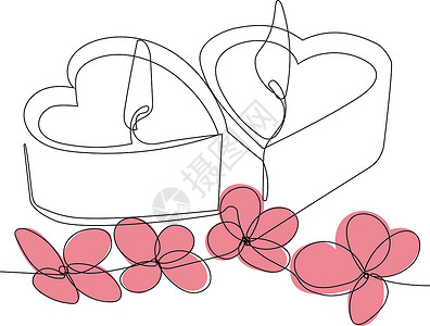 粉色灯芯棉服带花朵的浪漫气氛蜡烛互联网灯芯烛光烛台婚礼屏幕技术插图仪式电脑插画