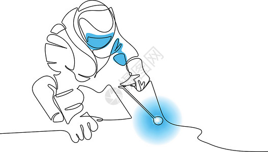 电焊机干线管道电化学保护技术一条线插图实线工业工程师绘画男人草图环境背景图片
