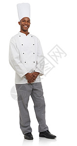 厨师全身他活在烹饪室里 演播室拍到一个白人的年轻厨师背景