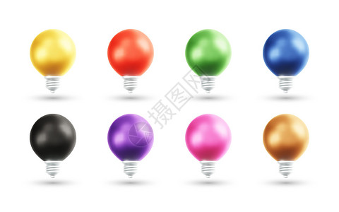 3d矢量图解的实用灯泡辉光发明电气照明商业力量插图玻璃创新白色背景图片