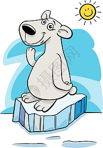 北极的北极熊动物特性 卡通高清图片