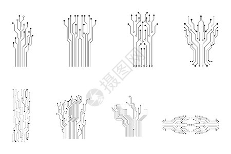 电路线路板标志和符号背景图片