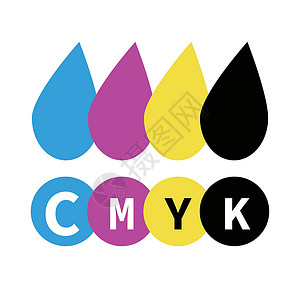 CMYK 墨水图标集 矢量背景图片