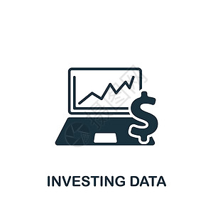 社区图投资数据图标 用于模板 网络设计和信息图的单色简单图标;插画