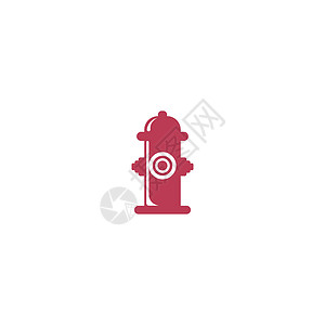 消火栓标志Hydunt 图标标识标志设计模板设计矢量管道艺术头盔指针梯子灭火器斧头消防栓工具插头插画